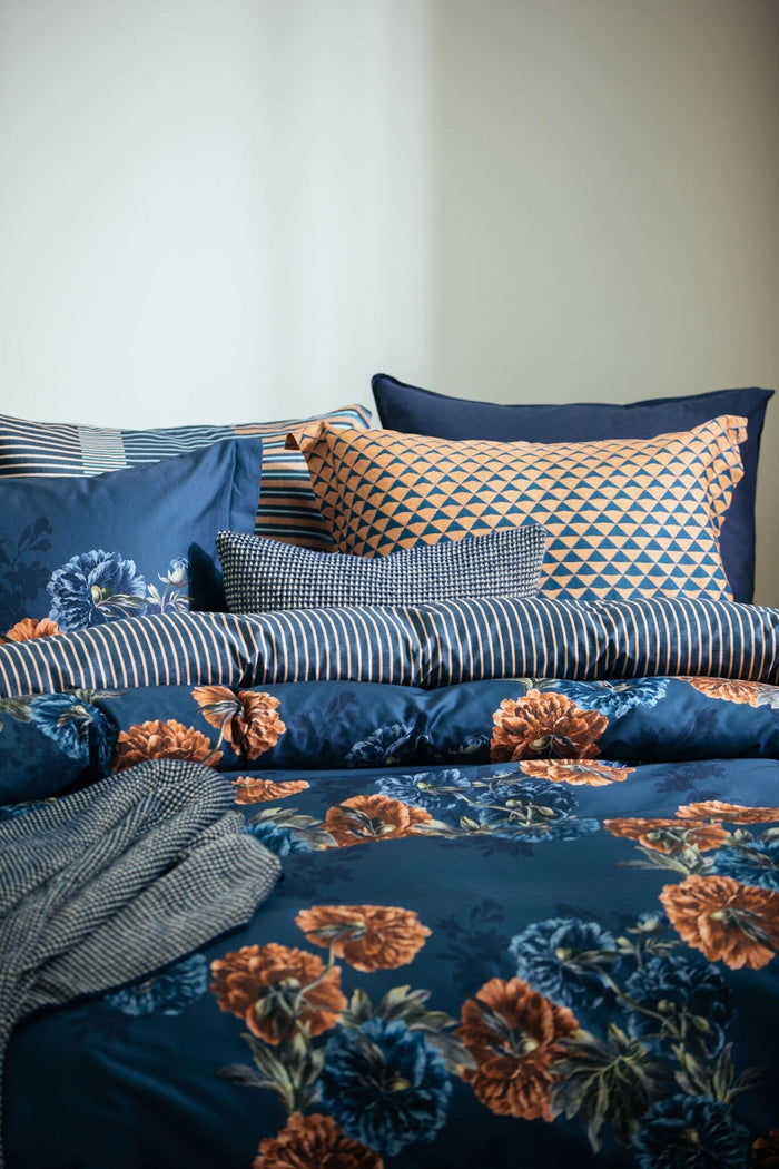 Dekbedovertrek Diamonds Oceanview | 200 x 200|220 cm | Bruin | Blauw