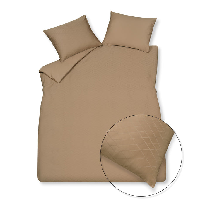 Dekbedovertrek Purity Monaco Caramel | 140 x 200|220 cm | Bruin