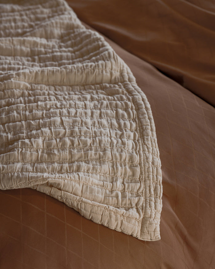 Dekbedovertrek Purity Monaco Caramel | 140 x 200|220 cm | Bruin