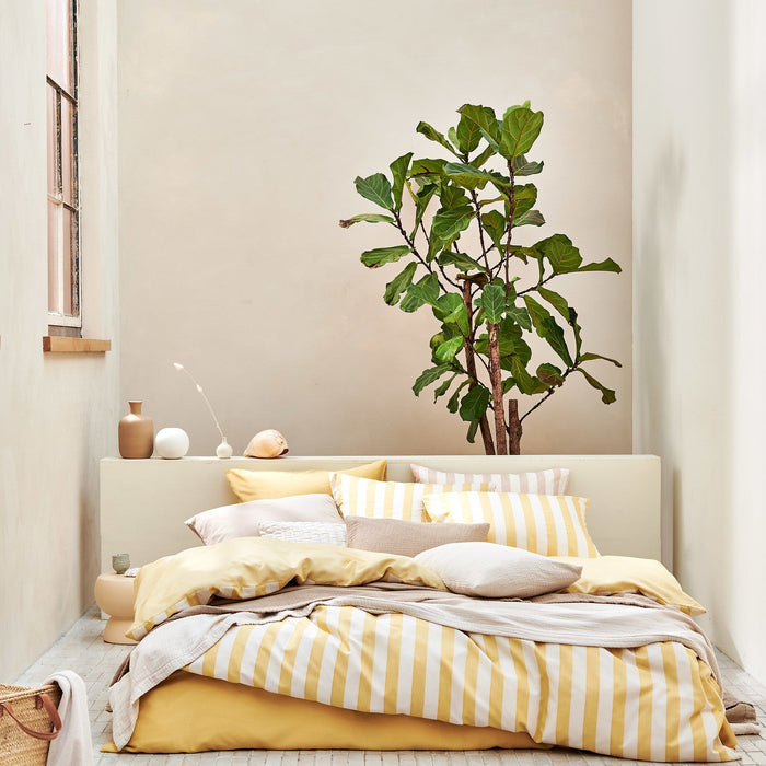 Washed Cotton Dekbedovertrek Sunlight | 240 x 200|220 cm | Geel | Goud