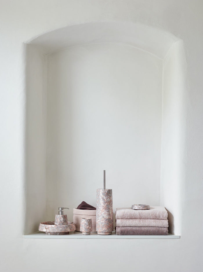 Orion Beker Almond | Grijs | Beige | Roze | Natuursteen