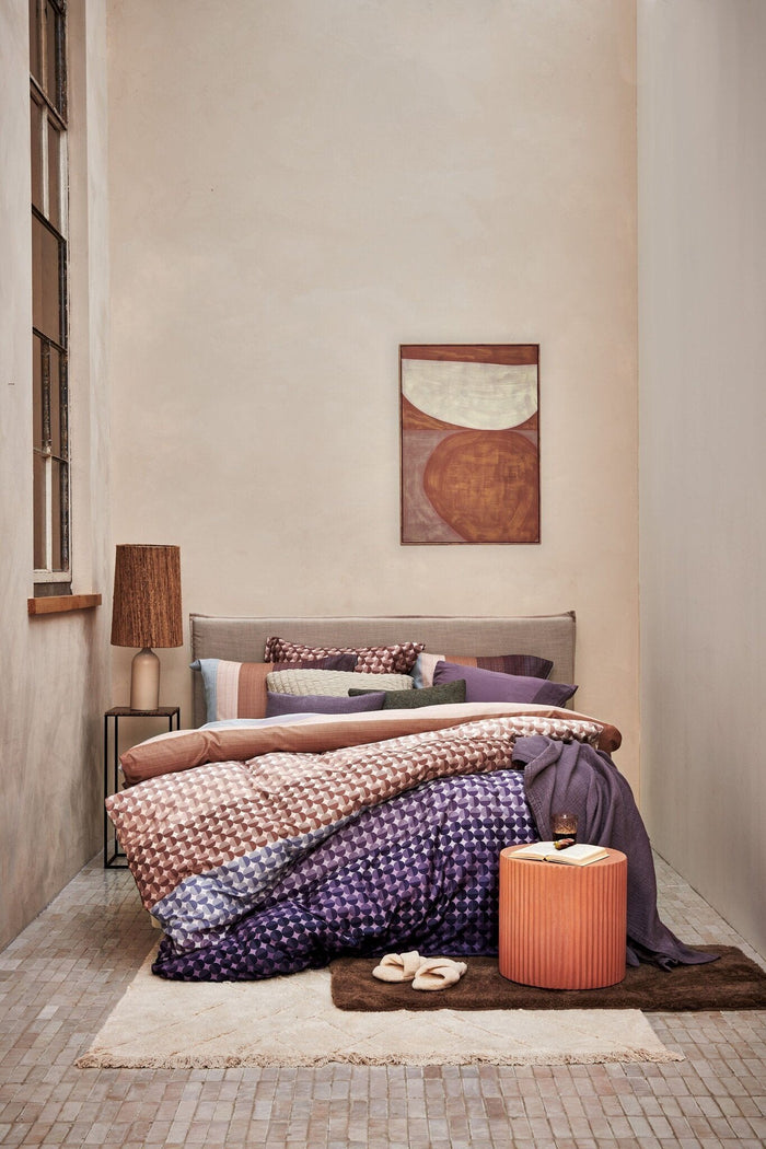 Dekbedovertrek Bubble Moonscape | 240 x 200|220 cm | Bruin | Paars