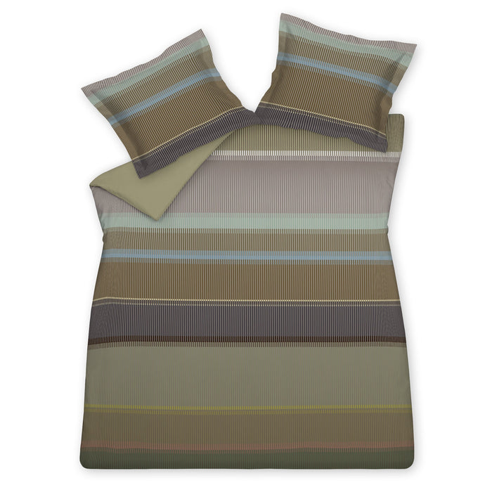 Dekbedovertrek Dashy Multi | 200 x 200|220 cm | Groen | Satijnkatoen