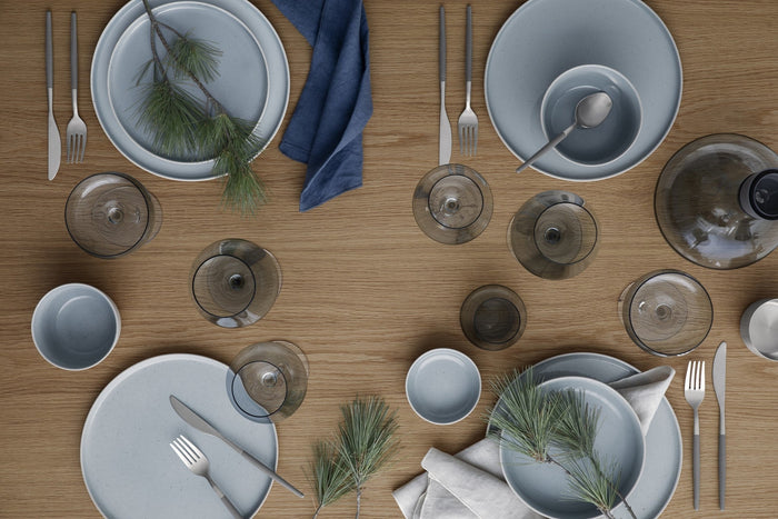 Sablo Stone Serveerschaal | Grijs | Blauw | Stoneware