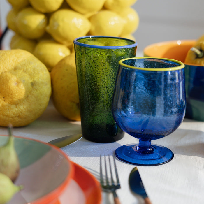 Kare Design Bubbles Wijinglazen blauw 4st