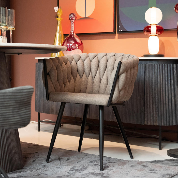 Kare Design Dean Stoel met armleuningen beige