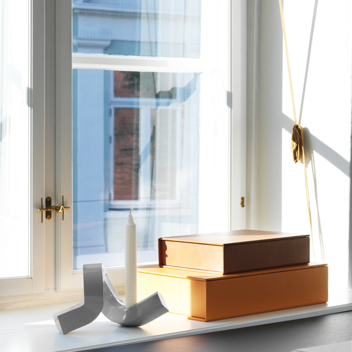 Normann Copenhagen Crooked Kandelaar - Single - Lichtgrijs