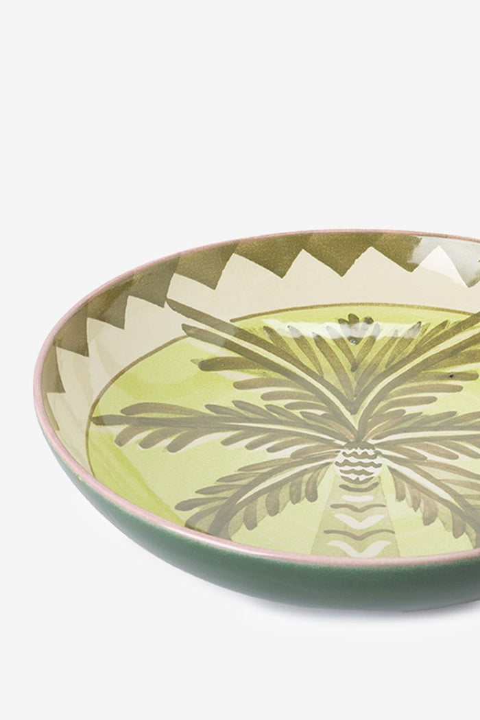 Sissy-Boy Groene presenteerschaal met palmboom