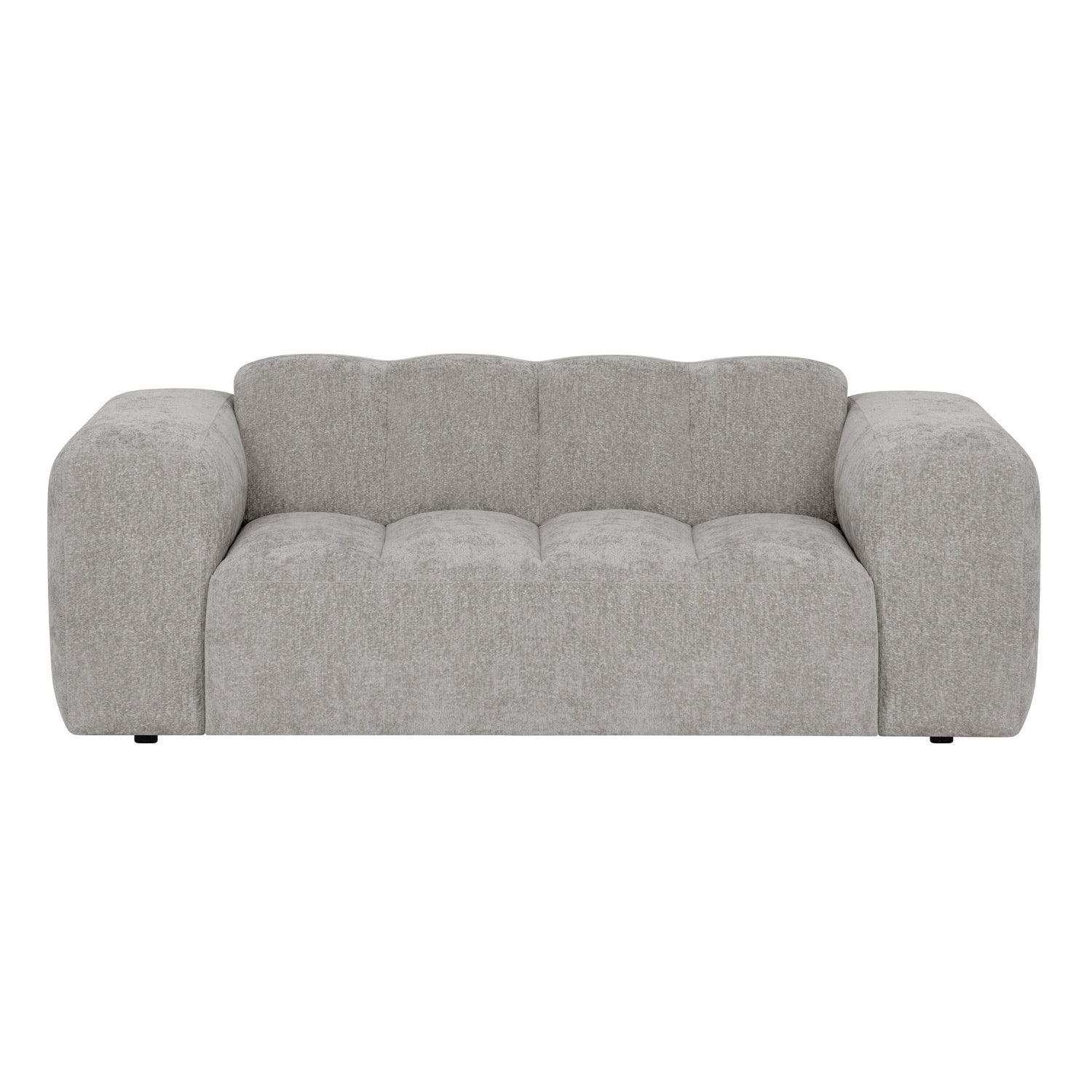 by fonQ Plume 2-zitsbank - Chenille - Grijs