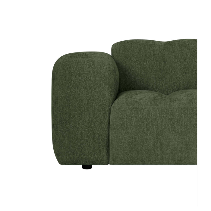 by fonQ Plume 2,5-zitsbank - Chenille - Groen