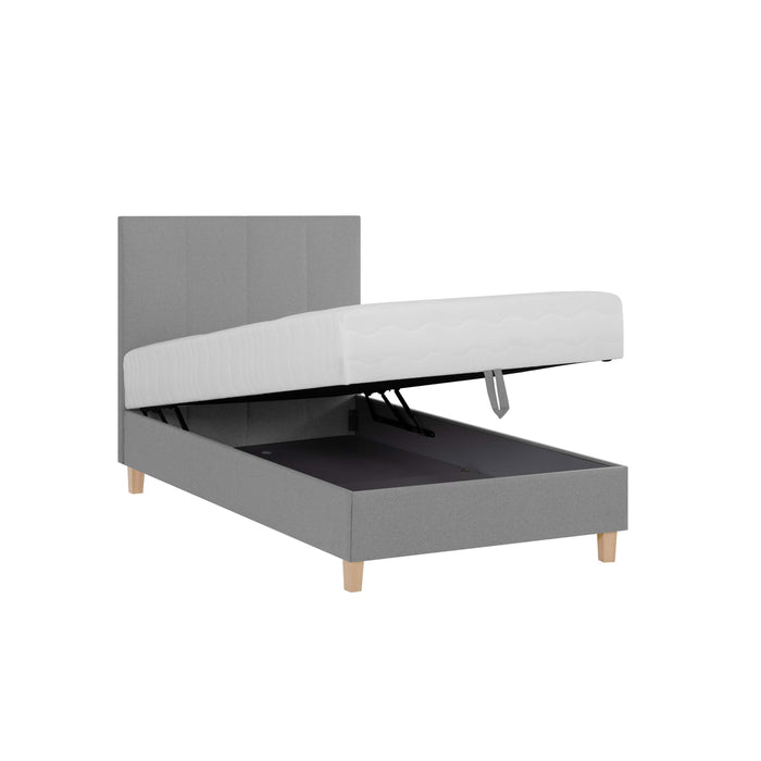 by fonQ Fjora Boxspring met Opbergruimte 120 x 200 cm - Grijs