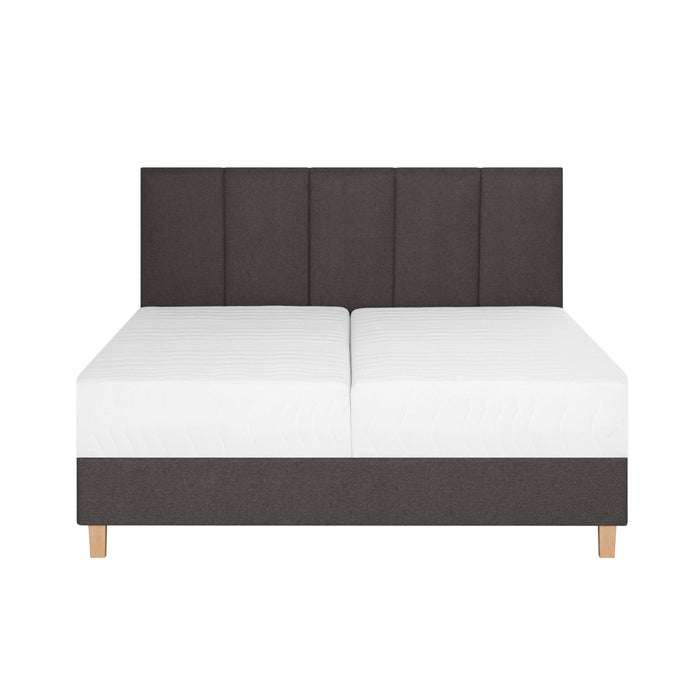 by fonQ Fjora Boxspring met Opbergruimte 140 x 200 cm - Antraciet