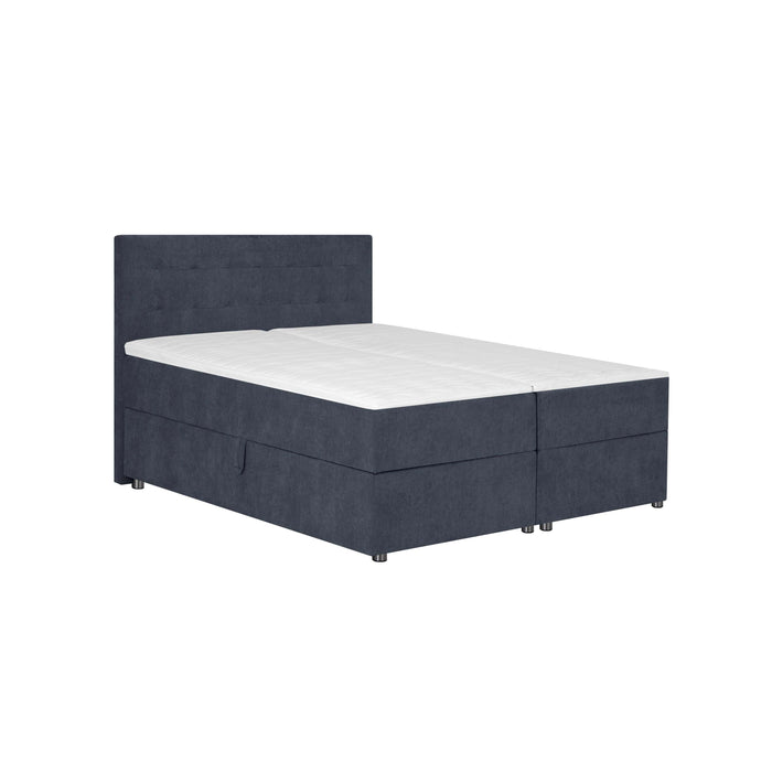 by fonQ Brene Boxspring met Opbergruimte - 160 x 200 cm - Blauw