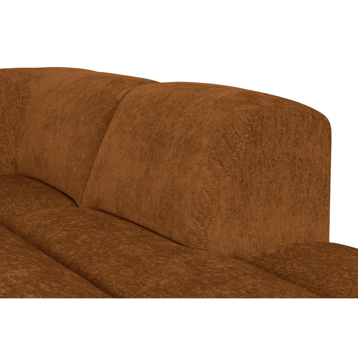 by fonQ Plume 2,5-zits Hoekbank Rechts - Chenille - Terra