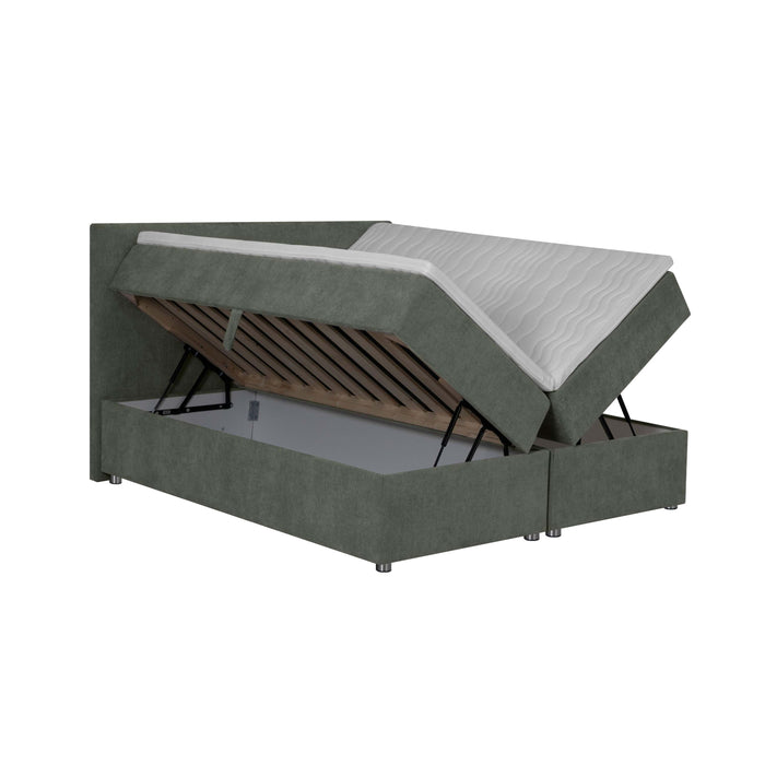 by fonQ Brene Boxspring met Opbergruimte - 180 x 200 cm - Mosgroen
