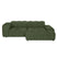 by fonQ Plume 2,5-zits Hoekbank met Chaise Longue XL Rechts - Chenille - Groen