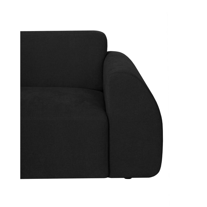 by fonQ Bink 3-zits Hoekbank met Chaise Longue Links - Bouclé - Zwart