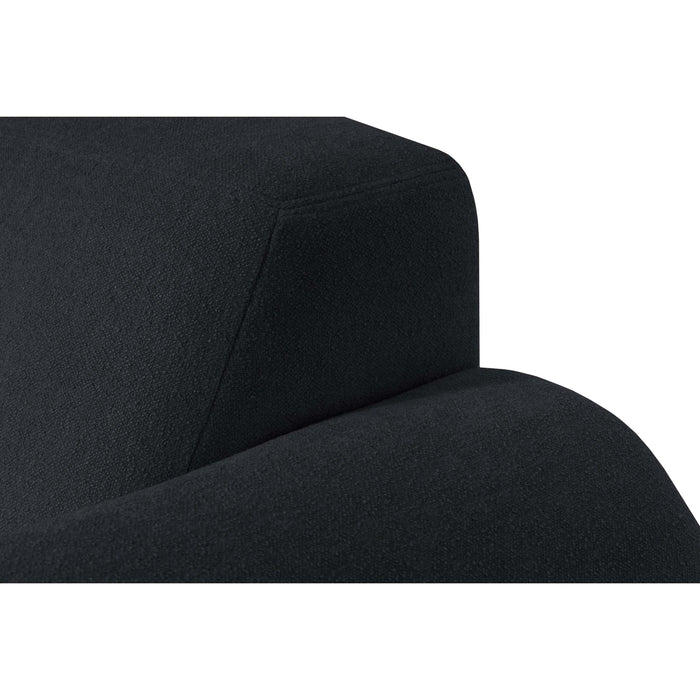 by fonQ Bink 3-zits Hoekbank met Chaise Longue Links - Bouclé - Zwart