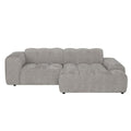 by fonQ Plume 2,5-zits Hoekbank met Chaise Longue XL Rechts - Chenille - Grijs