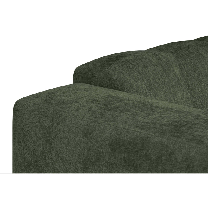 by fonQ Plume 2,5-zits Hoekbank Rechts - Chenille - Groen