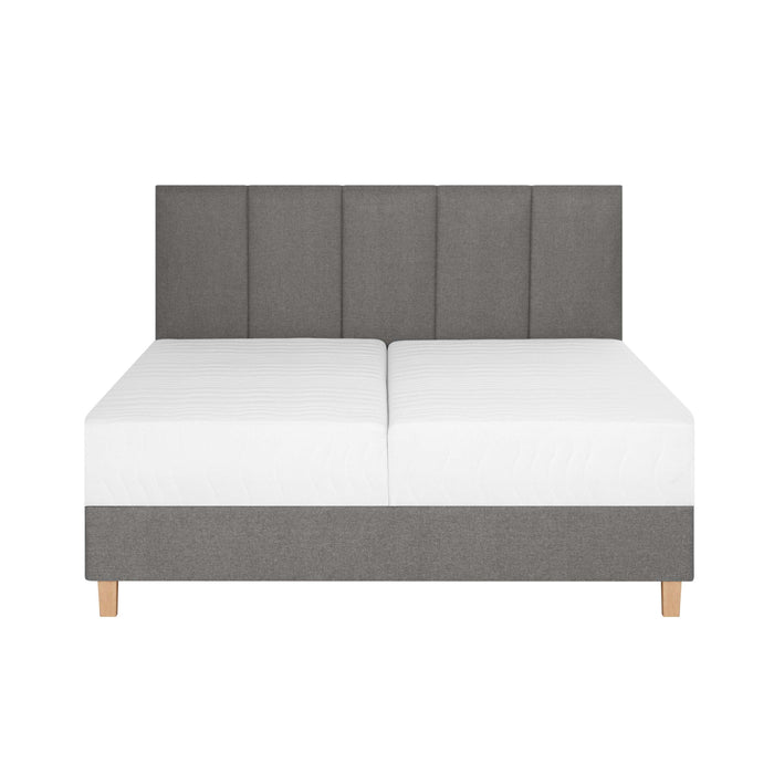 by fonQ Fjora Boxspring met Opbergruimte 140 x 200 cm - Steengrijs