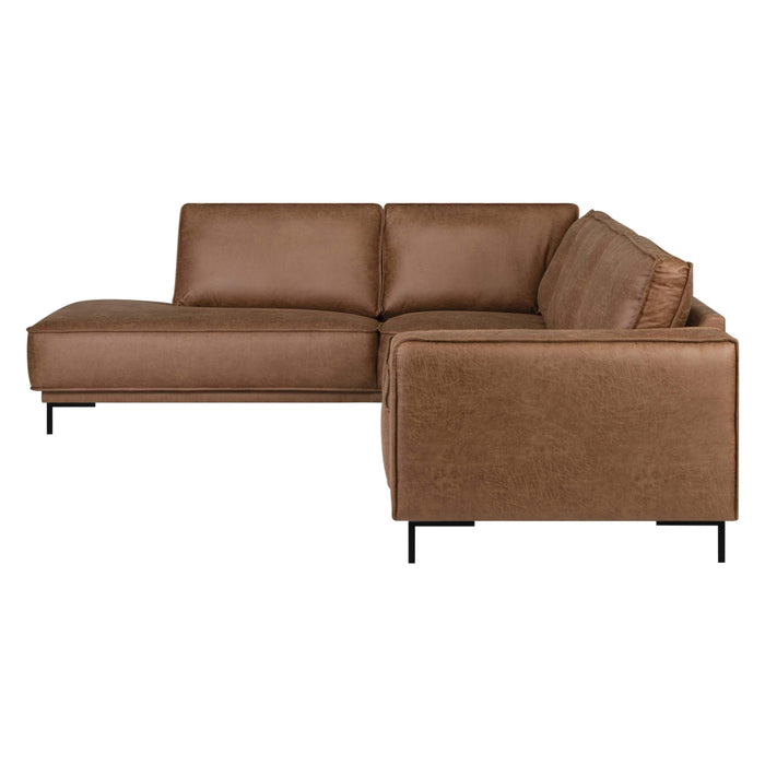 by fonQ Dune Hoekbank - Rechts - Kunstleer - Cognac