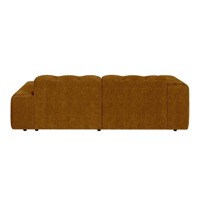 by fonQ Plume 2,5-zits Hoekbank met Chaise Longue Rechts - Chenille - Terra
