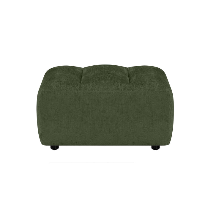 by fonQ Plume Hocker - Chenille - Groen