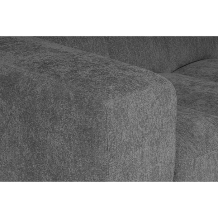 by fonQ Plume 2,5-zits Hoekbank met Chaise Longue XL Rechts - Chenille - Antraciet