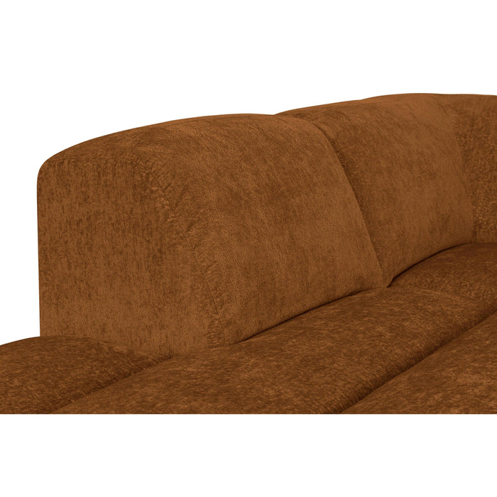 by fonQ Plume 2,5-zits Hoekbank Links - Chenille - Terra