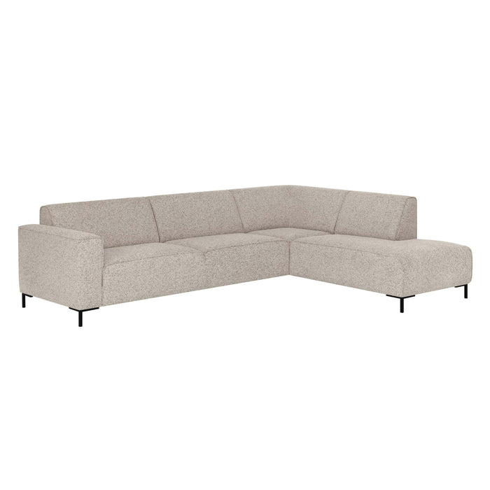 by fonQ Loft Hoekbank Rechts - Chenille Melange - Grijs