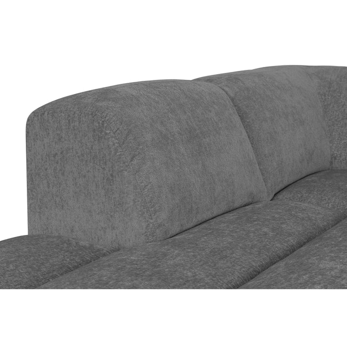 by fonQ Plume 2,5-zits Hoekbank Links - Chenille - Antraciet