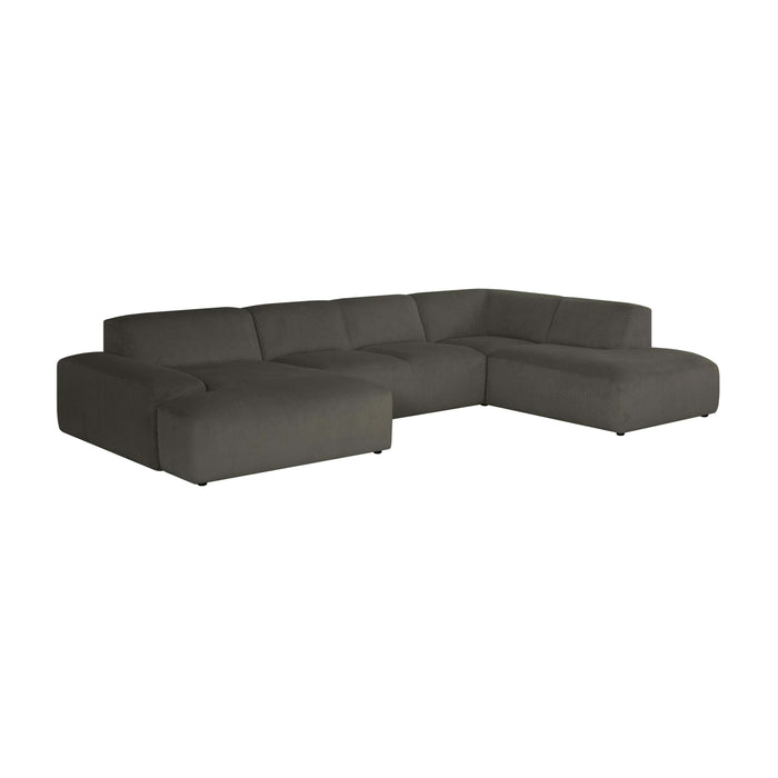 by fonQ Wonder U-bank Rechts - Rib - Antraciet