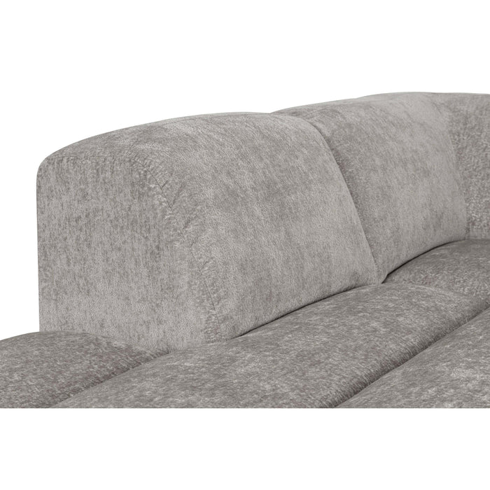 by fonQ Plume 2,5-zits Hoekbank Links - Chenille - Grijs