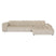 by fonQ Plume 4-zits Hoekbank met Chaise Longue XL Rechts - Chenille - Beige