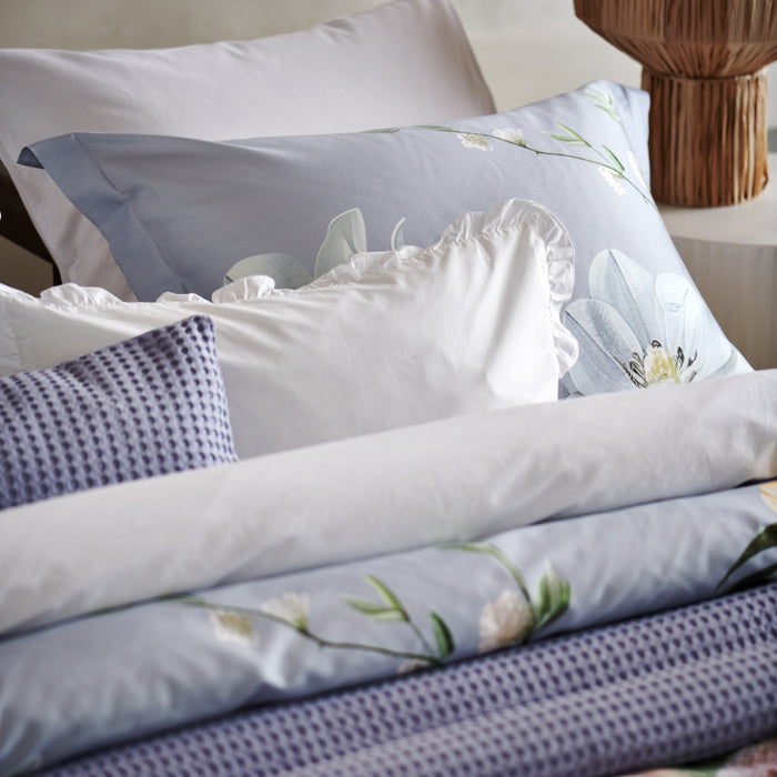 Vandyck Fleur Festive Dekbedovertrek 140x200/220 cm - Lavender Blue