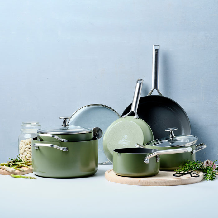 BK Sublime Koekenpannenset Ø 24 cm + Ø 28 cm - Olijfgroen