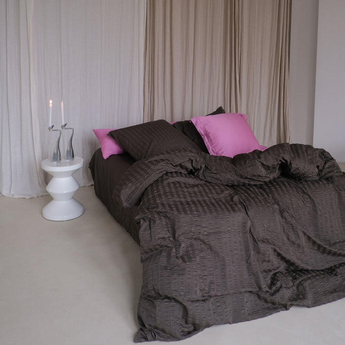 Crisp Sheets Smooth Waffle Dekbedovertrek 200 x 220 cm - Taupe