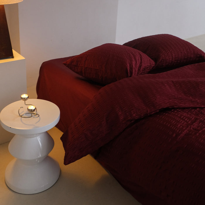 Crisp Sheets Smooth Waffle Dekbedovertrek 200 x 220 cm - Pomme Granate