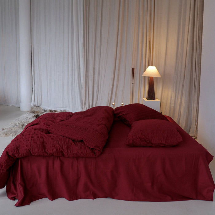 Crisp Sheets Smooth Waffle Dekbedovertrek 200 x 220 cm - Pomme Granate