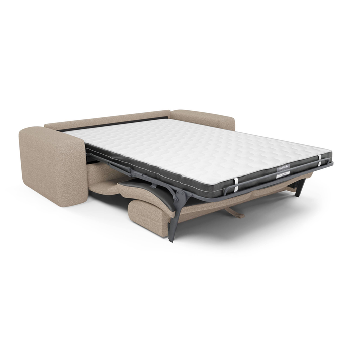 Dunlopillo 160 cm Express converteerbare bank in taupe bouclé