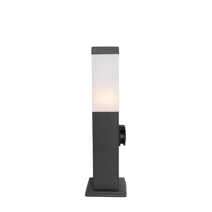 QAZQA Buitenlamp donkergrijs met grondpin en kabelmof 45cm incl.