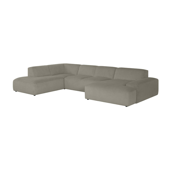 by fonQ Wonder U-bank Rechts - Rib - Taupe