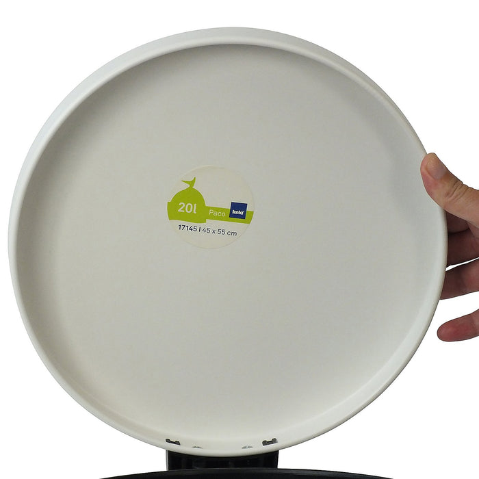 Afvalemmer Cornell RVS wit, 12 L - Kela