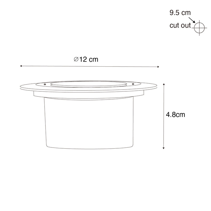 QAZQA Set van 6 grondspots staal incl. LED IP65 Solar - Terry