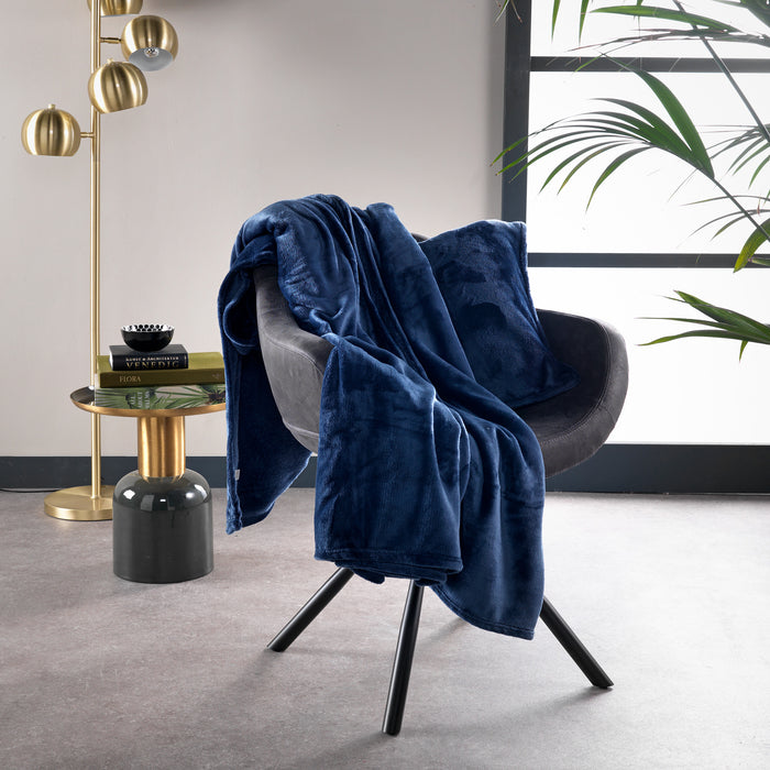 Dutch Decor plaid BILLY - 150x200 cm Insignia Blue