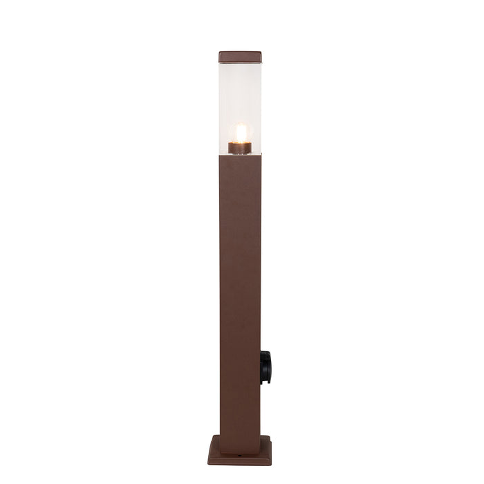 QAZQA Buitenlamp roestbruin met grondpin en kabelmof 80cm incl.
