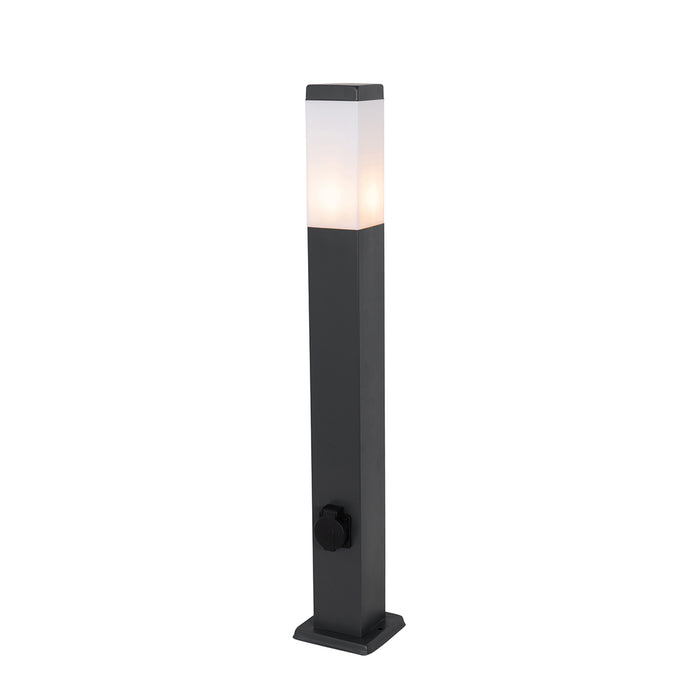 QAZQA Buitenlamp donkergrijs met grondpin en kabelmof 80cm incl.