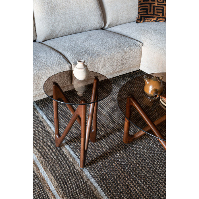 Dutchbone Naia Bijzettafel Rond 40 cm Hout Bruin