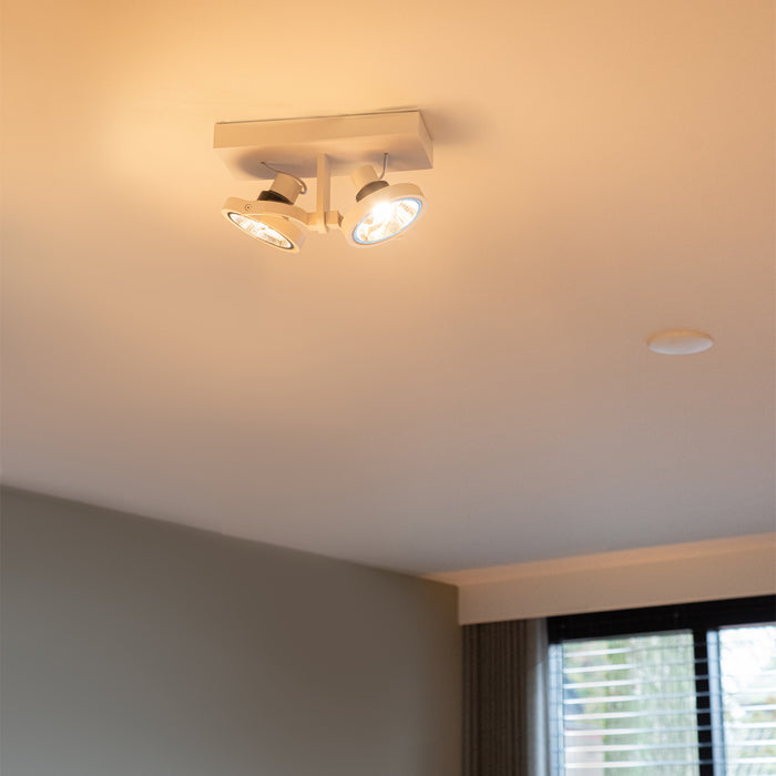 QAZQA Moderne spot wit 2-lichts - Master 111